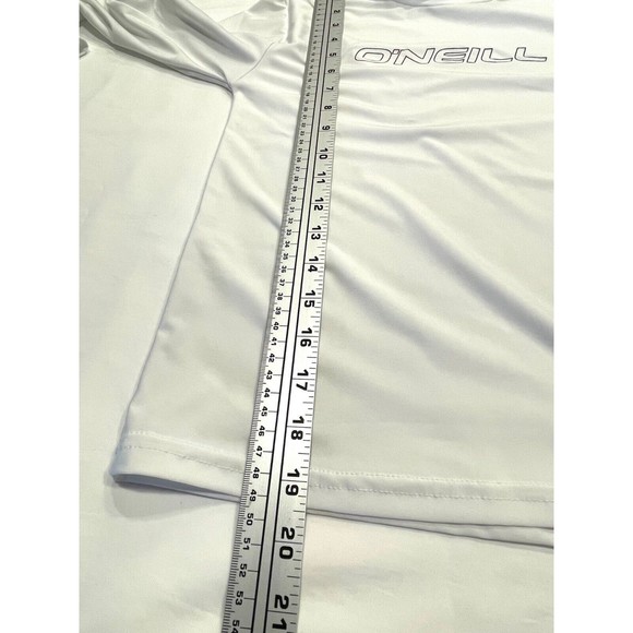 O'Neill Youth Basic Skins 50+ Long-Sleeve Sun Shirt Rash Guard Size 10 White - Picture 8 of 10
